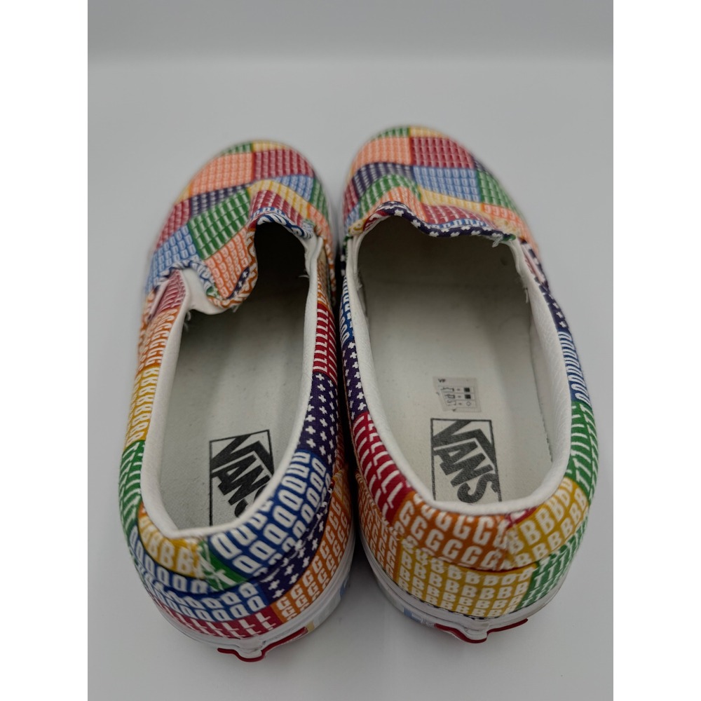 Vans Classic Slip-On Pride LGBTQ Patchwork Multi‎ Color Mens 11 Womens 12.5